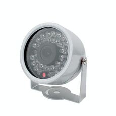 Mini telecamera impermeabile 1/3 CMOS a colori 380TVL 30 LED (argento)