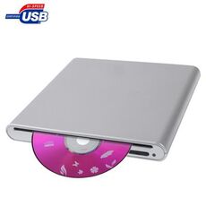 Unità DVD-RW esterna con slot portatile USB 2.0 sottile in lega di alluminio, plug and play