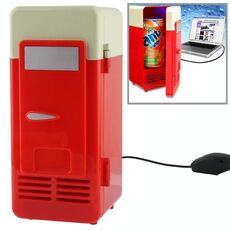 Mini USB PC Frigo Lattine per bevande / bibite Raffreddamento / Riscaldamento (rosso)