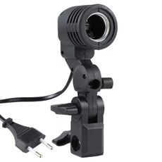 Supporto per ombrelli per supporto per montaggio leggero da studio CA E27 (nero)