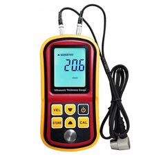 GM-100 Misuratore ad ultrasuoni Misuratore di spessore del tester Velocità 1.2 ~ 225mm (rosso)
