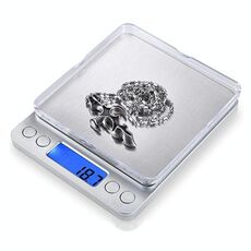 Bilancia elettronica digitale da 2000 g x 0,1 g (argento)
