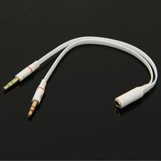 Jack per microfono da 3,5 mm femmina a 3,5 mm maschio + cavo adattatore jack per auricolari maschio da 3,5 mm