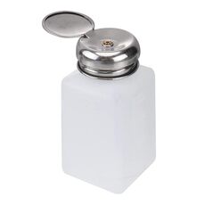 Flacone contenitore per alcol e liquidi da 200 ml push-down (bianco)