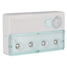 Rilevatore di movimento con sensore automatico PIR a infrarossi, Mini porta USB, 4 LED, luce bianca, distanza sensibile: 3 m (Baby Blue)