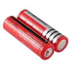 2 PZ UltraFire 18650 3000mAh 3.7V Batteria agli ioni di litio ricaricabile a lunga durata (rossa)