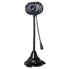 Fotocamera / webcam per PC senza driver USB 2.0 da 5,0 megapixel con microfono e 4 luci LED, lunghezza del cavo: 1,1 m