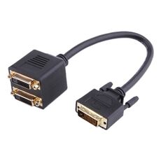 Cavo adattatore da 24 + 1 DVI maschio a 2 DVI femmina, lunghezza: 30 cm