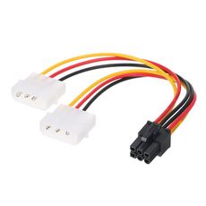 Cavo di alimentazione da 6 pin maschio a 2 x 4 pin femmina, lunghezza: 17,5 cm