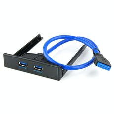 Cavo per staffa HUB a 20 pin a 2 porte con alloggiamento per floppy disk sul pannello frontale USB 3.0 (nero)