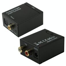 Convertitore audio digitale ottico coassiale Toslink ad analogico RCA (nero)