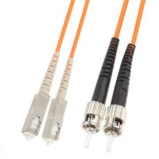 Jumper in fibra ottica multimodale SC-ST Dual-Core, lunghezza: 3m