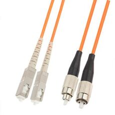 Jumper in fibra ottica multimodale SC-FC Dual-Core, lunghezza: 3m