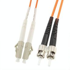 Ponticello fibra ottica multimodale LC-ST Dual-Core, lunghezza: 3m