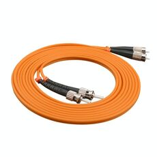 Ponticello in fibra ottica multimodale dual-core FC-ST, lunghezza: 3 m