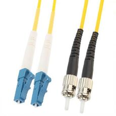 Ponticello in fibra ottica monomodale dual-core LC-ST, lunghezza: 3 m
