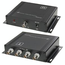 4 canali Multiplexer trasmettitore e ricevitore (Nero)