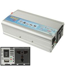 Inverter di alimentazione per auto da 500 W CC 12V a CA 220 V con porta USB (argento)