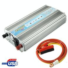 Inverter di alimentazione per auto da 2000 W CC 12V a CA 220 V con porta USB e cavo booster