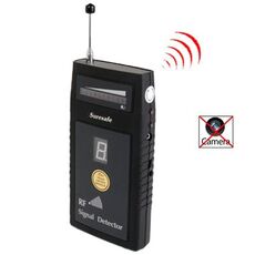 Rilevatore di segnale RF / Rilevatore di telecamere wireless e cablate / Rilevatore di insetti / Dispositivi a radiofrequenza con display di sensibilità alle cifre (SH-055U8L) (nero)