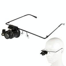 Lente d'ingrandimento per riparazione di orologi con occhiali 20X con luce a LED