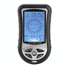 8 in 1 (altimetro + meteo + altitudine + bussola + termometro + orologio + calendario + retroilluminazione a LED) orologio multifunzione digitale altimetro bussola