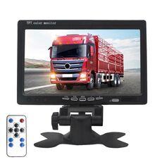 Monitor per auto da 7,0 pollici / Monitor per telecamere di sorveglianza con supporto angolare regolabile e telecomando, doppio ingresso video