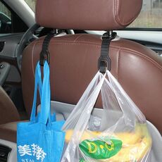 Gancio per gancio portabottiglie per sedile posteriore auto 2 pezzi (nero)