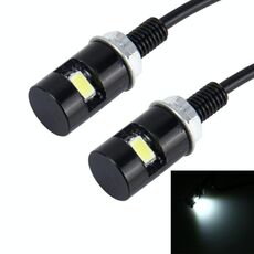 2 PCS 1W 100lm 1-SMD 5630 LED Lampada a vite per targa auto / moto con luce bianca
