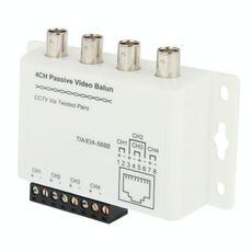 Balun video UTP passivo a 4 canali / CCTV tramite coppie intrecciate