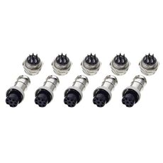 Connettore di presa Aviation Aviation 16mm a 8 pin GX16 (5 PC in un unico pacchetto, il prezzo è per 5 PCS) (argento)