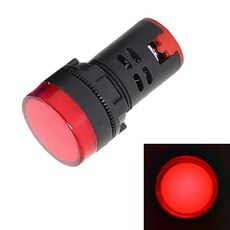 220V AD16-22D / S 22mm LED Indicatore luminoso di segnale (rosso)