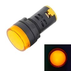 220V AD16-22D / S 22mm LED Indicatore luminoso di segnale (giallo)
