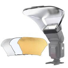 FB-20 Videocamera universale Top Flash Light Speedlite Bounce Focus Flash Diffusore flash (nero)