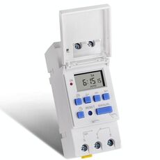 Timer elettronico programmabile settimanale multifunzione (bianco)