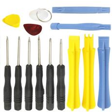 14 in 1 (cacciaviti + strumenti di apertura in plastica) Strumento di smontaggio del telefono di precisione premium professionale
