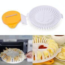 Forno a microonde fai-da-te patatine fritte al forno dispositivo per macchina fatta in casa con affettatrice e piastra