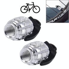 2 tappi valvola per pneumatici per bicicletta a forma di granata universale (argento)