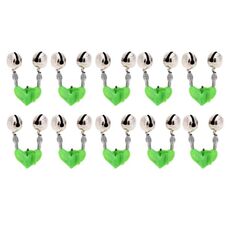 10 PCS Accessori da pesca Doppia campana Clip su canna da pesca Allarme esche da pesca, consegna a colori casuali