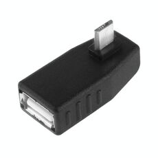 Adattatore AF da micro USB maschio a USB 2.0 con angolo di 90 gradi, supporto funzione OTG (nero)