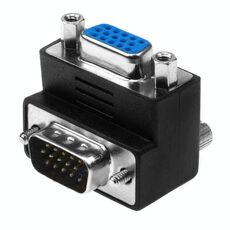 Adattatore ad angolo retto da 90 gradi VGA 15 pin maschio a femmina
