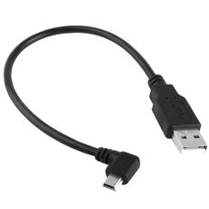 Cavo adattatore da 90 gradi Mini USB maschio a USB 2.0 AM, lunghezza: 25 cm