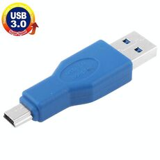 Adattatore Super Speed ​​USB 3.0 AM a Mini USB a 5 pin (blu)