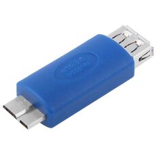 Adattatore maschio Super Speed ​​USB 3.0 AF a USB 3.0 Micro-B (blu)