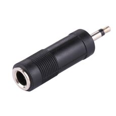 Adattatore da jack maschio da 3,5 mm a jack femmina da 6,35 mm (nero)