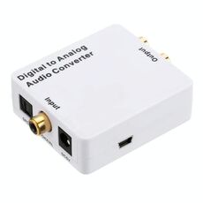 Convertitore audio da digitale ad analogico / decodificatore audio mini, dimensioni: 72 x 55 x 20 mm (bianco)