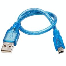 Cavo adattatore USB 2.0 AM a Mini USB maschio, lunghezza: 30 cm (blu)
