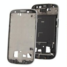 Per Galaxy S III / i9300 Scheda centrale LCD originale 2 in 1 + telaio anteriore originale (argento)