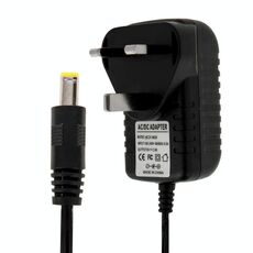 Spina UK Adattatore di alimentazione da CA 100-240 V a CC 6 V 2 A, punte: 5,5 x 2,1 mm, lunghezza cavo: circa 1,2 m (nero)