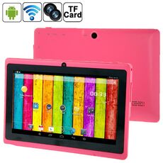 Tablet PC da 7,0 pollici, 512 MB + 4 GB, Android 4.2.2, rotazione menu a 360 gradi, Allwinner A33 Quad-core, Bluetooth, WiFi (magenta)